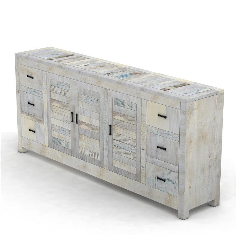 NIRVANA WHITEWASH TIMBER SIDEBOARD XL – handcrafted solid wood furniture