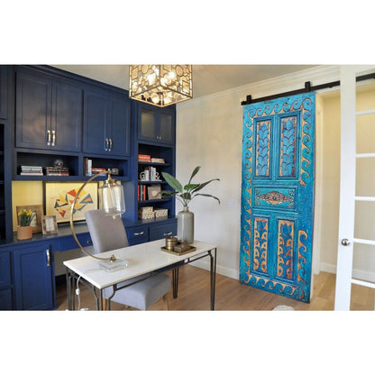 OCEAN Hand Carved Mango Wood Door by Hibashi Furniture – handcrafted solid wood furniture made in India