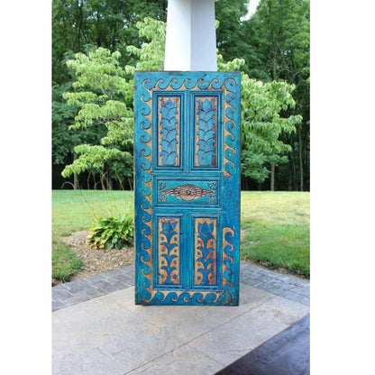 OCEAN Hand Carved Mango Wood Door – handcrafted solid wood furniture