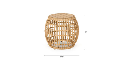 ODA Rattan Side table – handcrafted solid wood furniture
