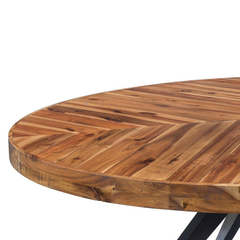 BAYBAY Industrial Oval Dining Table