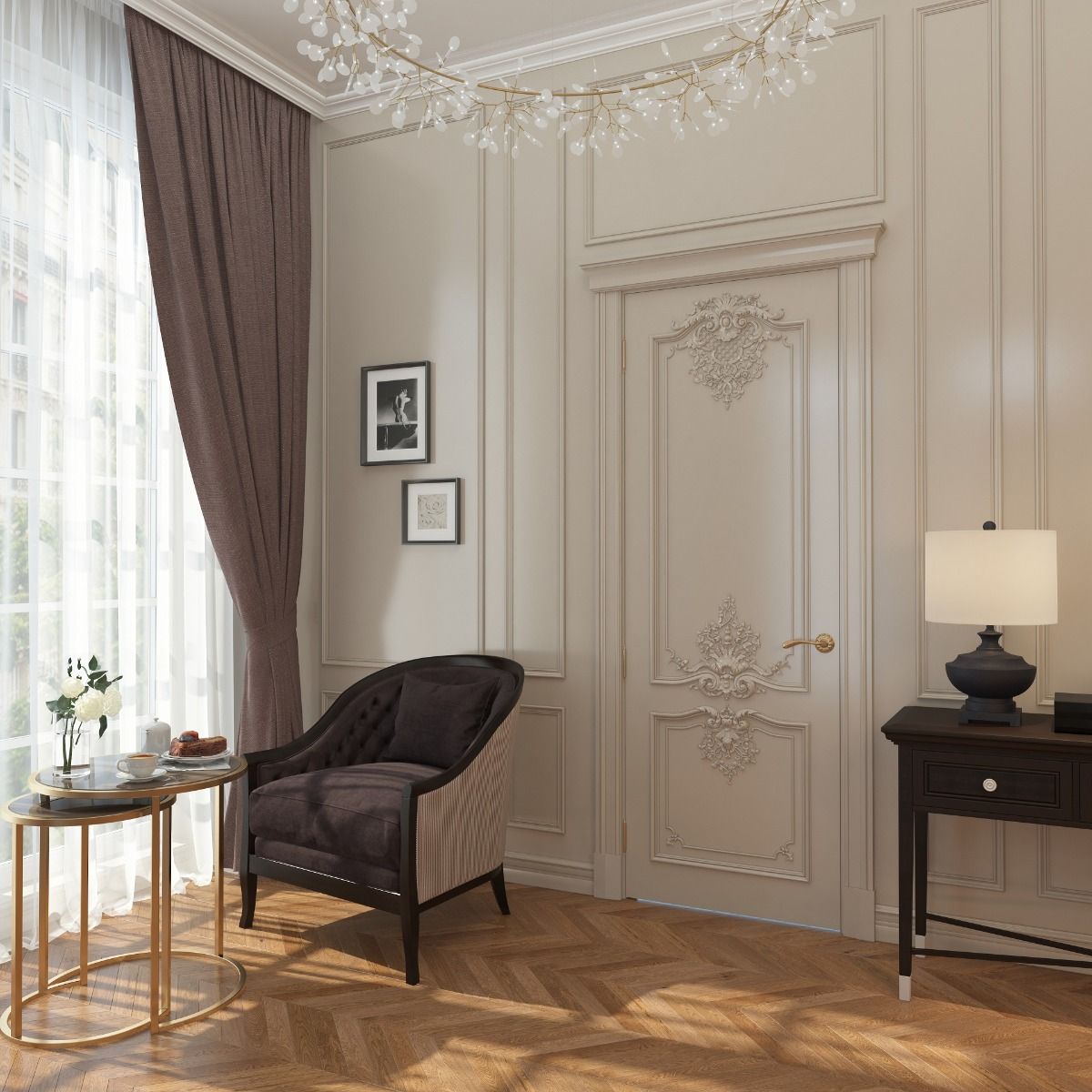 PALAWAN Hand Carved Wooden Door – handcrafted solid wood furniture