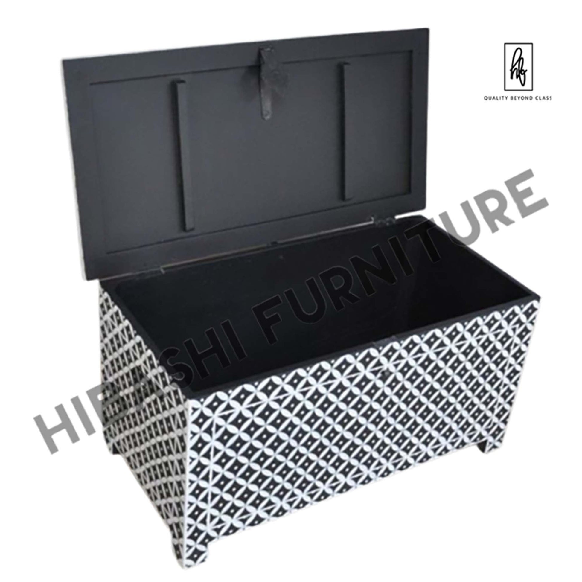 Pandora Bone Inlay Hand Painted Blanket Box – handcrafted solid wood furniture