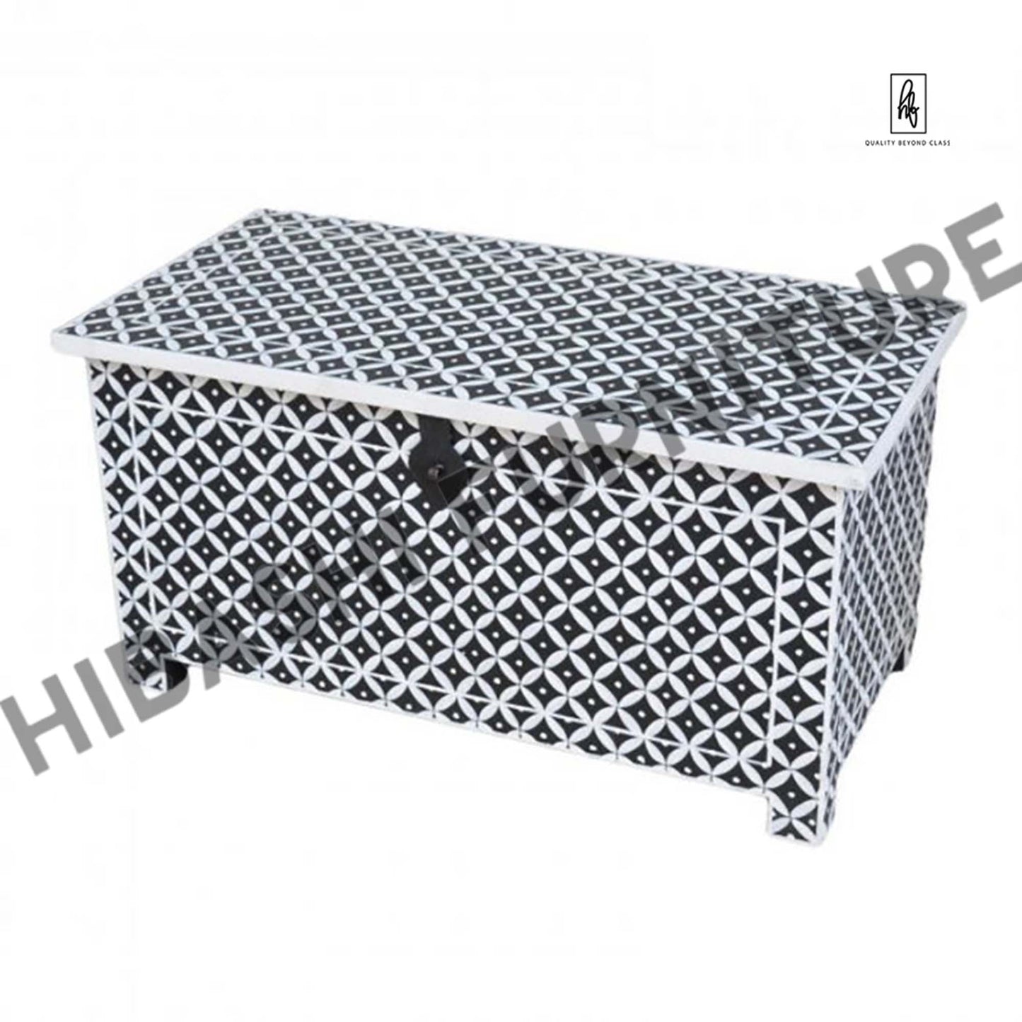 Pandora Bone Inlay Hand Painted Blanket Box – handcrafted solid wood furniture