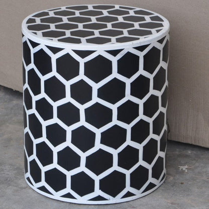 Pandora Hand Painted Bee Hive Round Lamp Table – handcrafted solid wood furniture