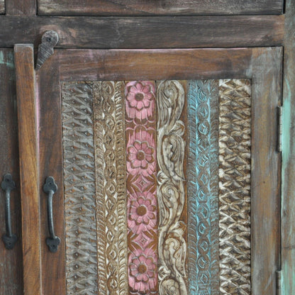 Rainbow Carved Wooden Sideboards & Cabinets by Hibashi Furniture – handcrafted solid wood furniture made in India