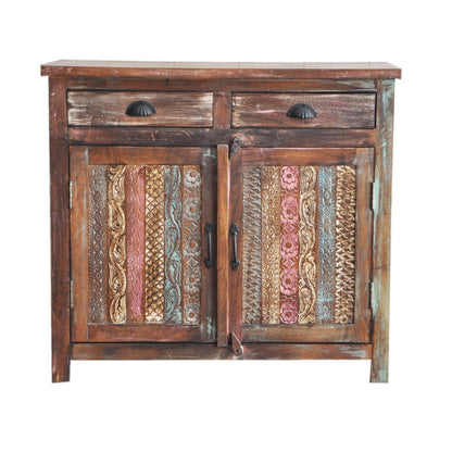 Rainbow Carved Wooden Sideboards & Cabinets by Hibashi Furniture – handcrafted solid wood furniture made in India