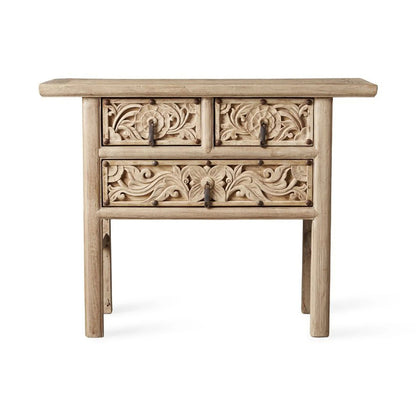 Rasruman Hand Carved Solid Wood Hall Table – handcrafted solid wood furniture