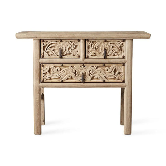 Rasruman Hand Carved Solid Wood Hall Table – handcrafted solid wood furniture