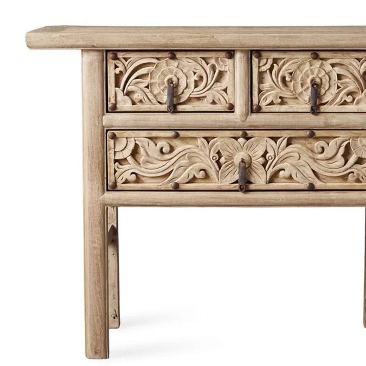 Rasruman Hand Carved Solid Wood Hall Table – handcrafted solid wood furniture