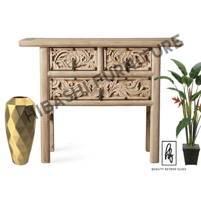 Rasruman Hand Carved Solid Wood Hall Table – handcrafted solid wood furniture