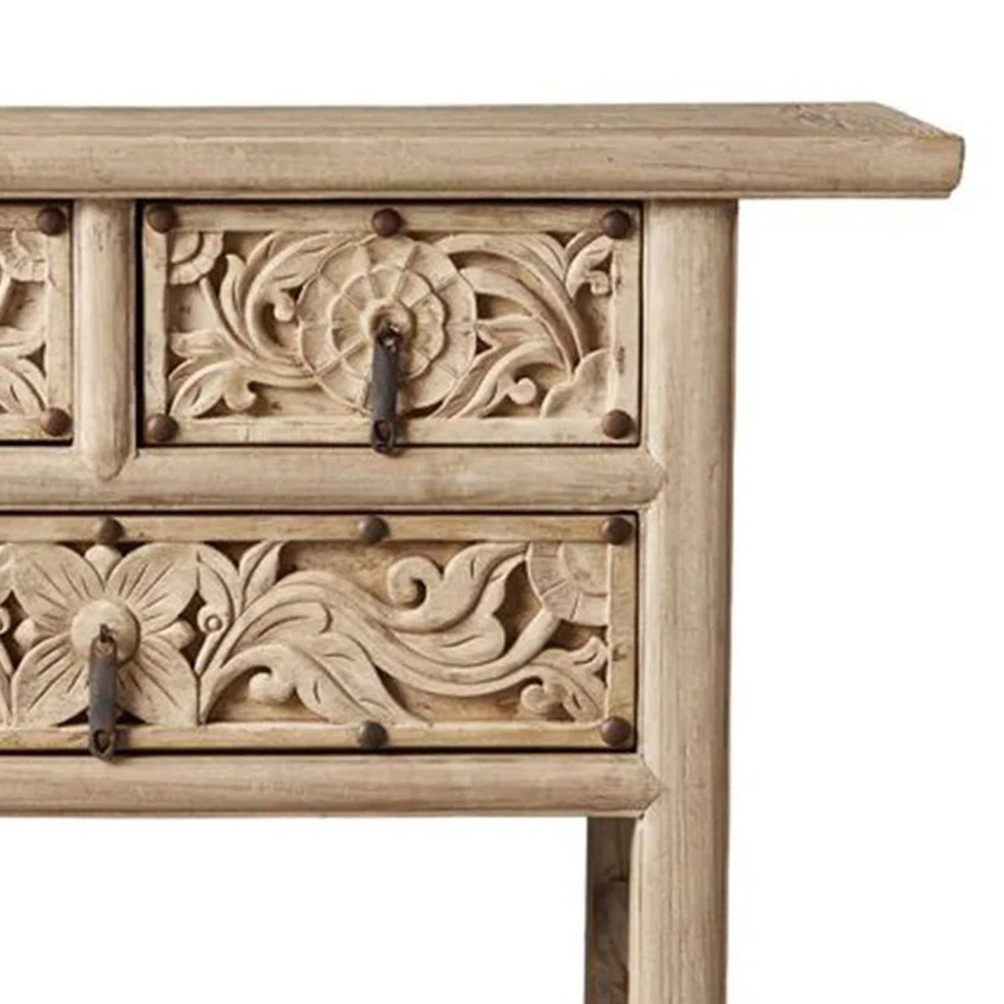 Rasruman Hand Carved Solid Wood Hall Table – handcrafted solid wood furniture