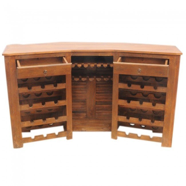 Reclaimed Timber Boat Wood Home Bar – handcrafted solid wood furniture