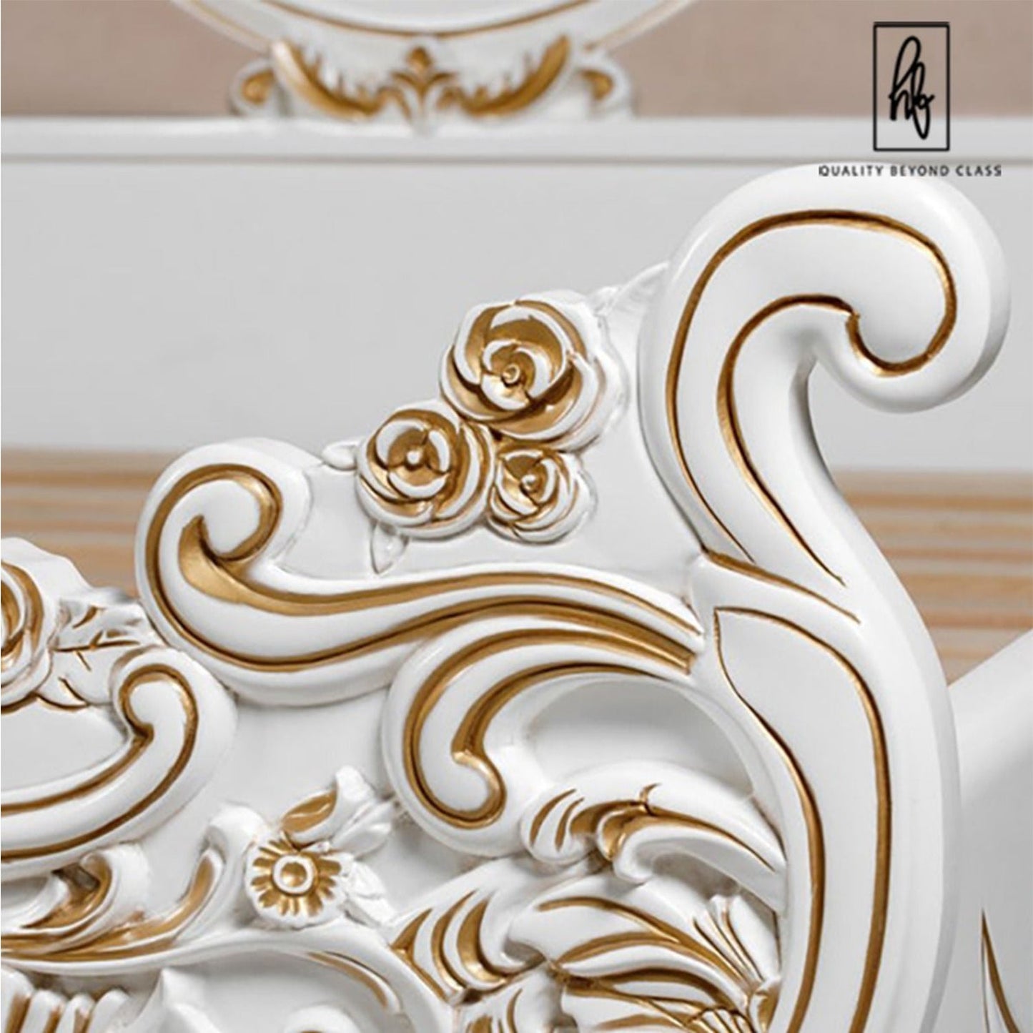 Royalty Solid Mango Wood Hand Carved Bed – handcrafted solid wood furniture