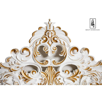 Royalty Solid Mango Wood Hand Carved Bed – handcrafted solid wood furniture