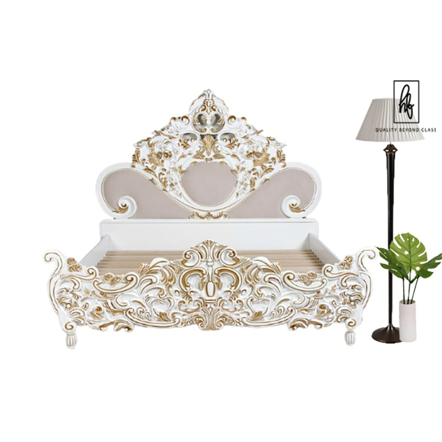 Royalty Solid Mango Wood Hand Carved Bed – handcrafted solid wood furniture