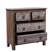 Rustic Solid Wood 4 Drawer Moroccan Bedroom Dresser – handcrafted solid wood furniture