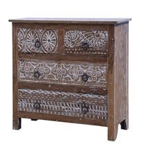 Rustic Solid Wood 4 Drawer Moroccan Bedroom Dresser – handcrafted solid wood furniture