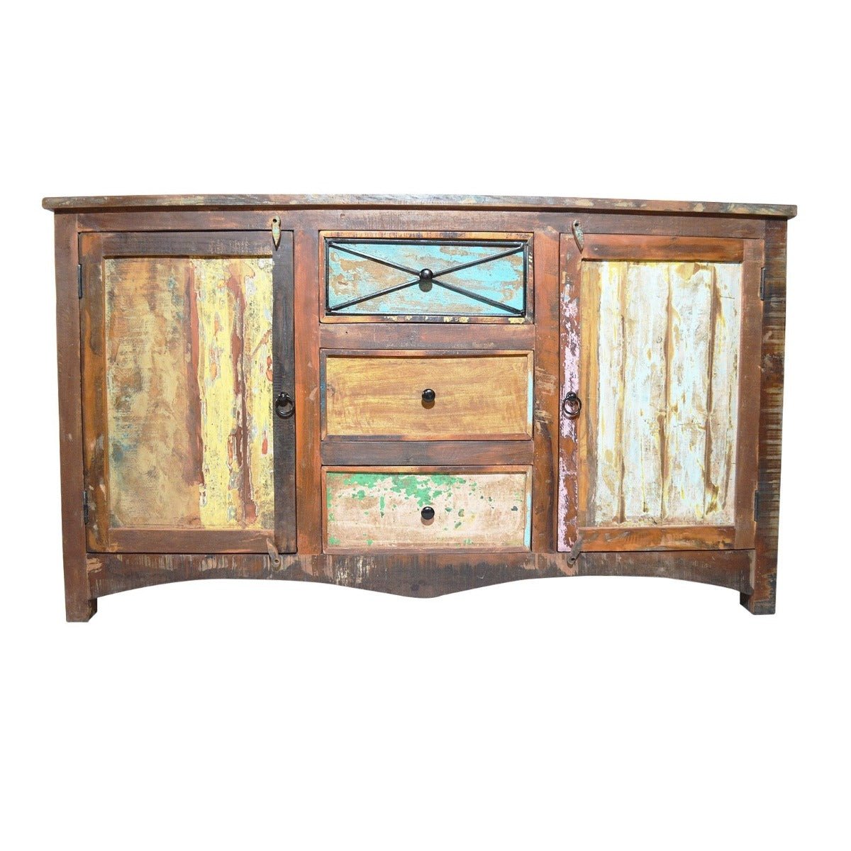 RUSTICA TIMBER SIDEBOARD - Multicolor - 160 - 45 - 90 – handcrafted solid wood furniture