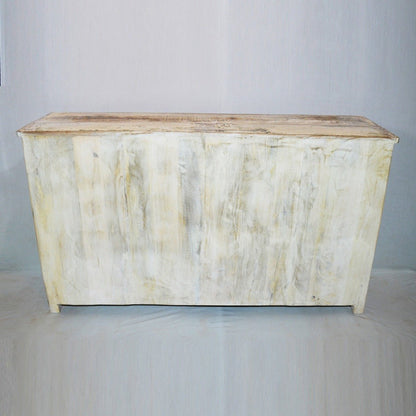 RUSTICA TIMBER SIDEBOARD - White wash - 160 - 45 - 90 – handcrafted solid wood furniture