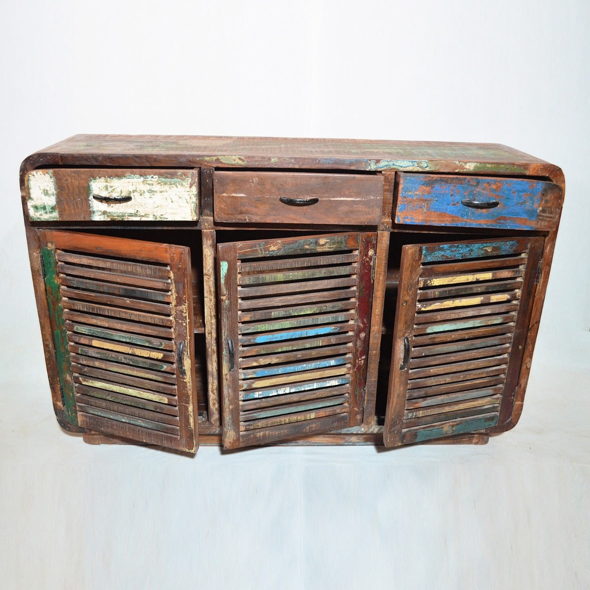 SLAVAGE TIMBER BUFFET HUTCH SIDEBOARD-Natural-140-40-90