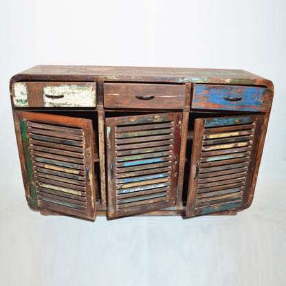SLAVAGE TIMBER BUFFET HUTCH SIDEBOARD-Natural-140-40-90