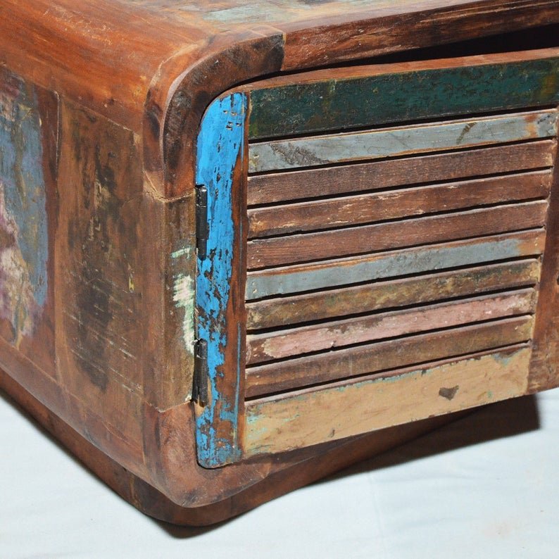 SALVAGE Reclaimed Timber Wooden 4 Doors Coffee Table / Center Table – handcrafted solid wood furniture