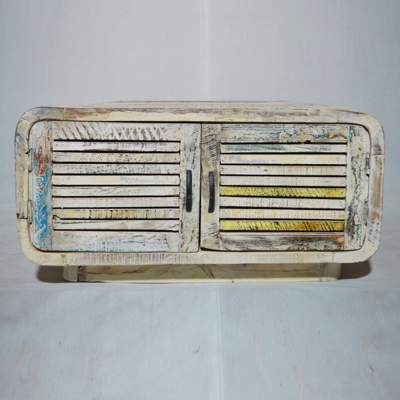 SALVAGE Reclaimed Timber Wooden 4 Doors Coffee Table / Center Table – handcrafted solid wood furniture