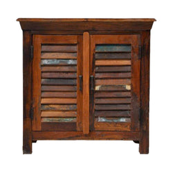 SHUTTER SIDEBOARD CABINET SMALL-Brown-80-40-75