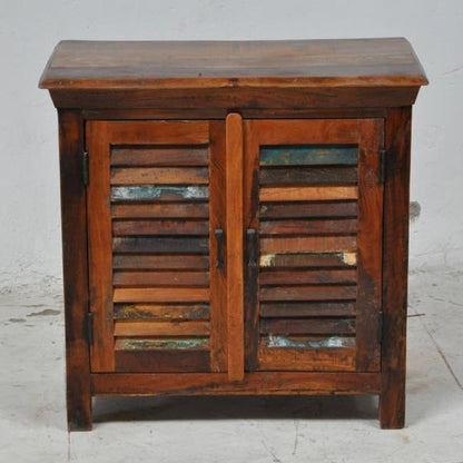 SHUTTER SIDEBOARD CABINET SMALL-Brown-80-40-75