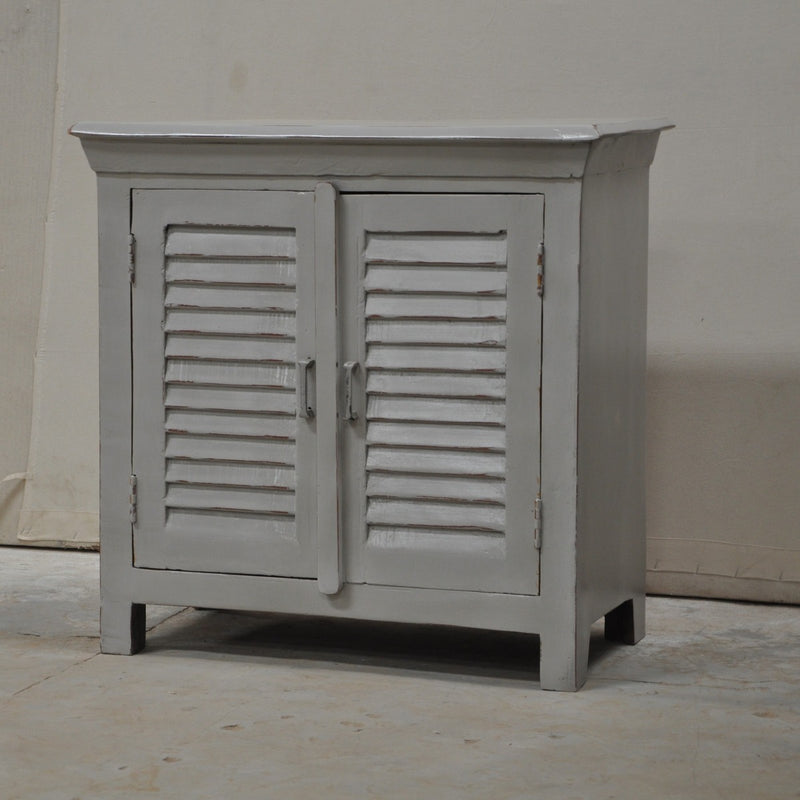 Wooden Sideboard, Kitchen Cabinet with Shutter Sliding Doors