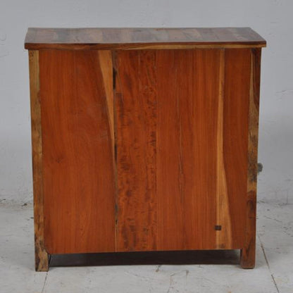 SHUTTER SIDEBOARD CABINET OF 2 DRAWERS-Natural-100-90-40