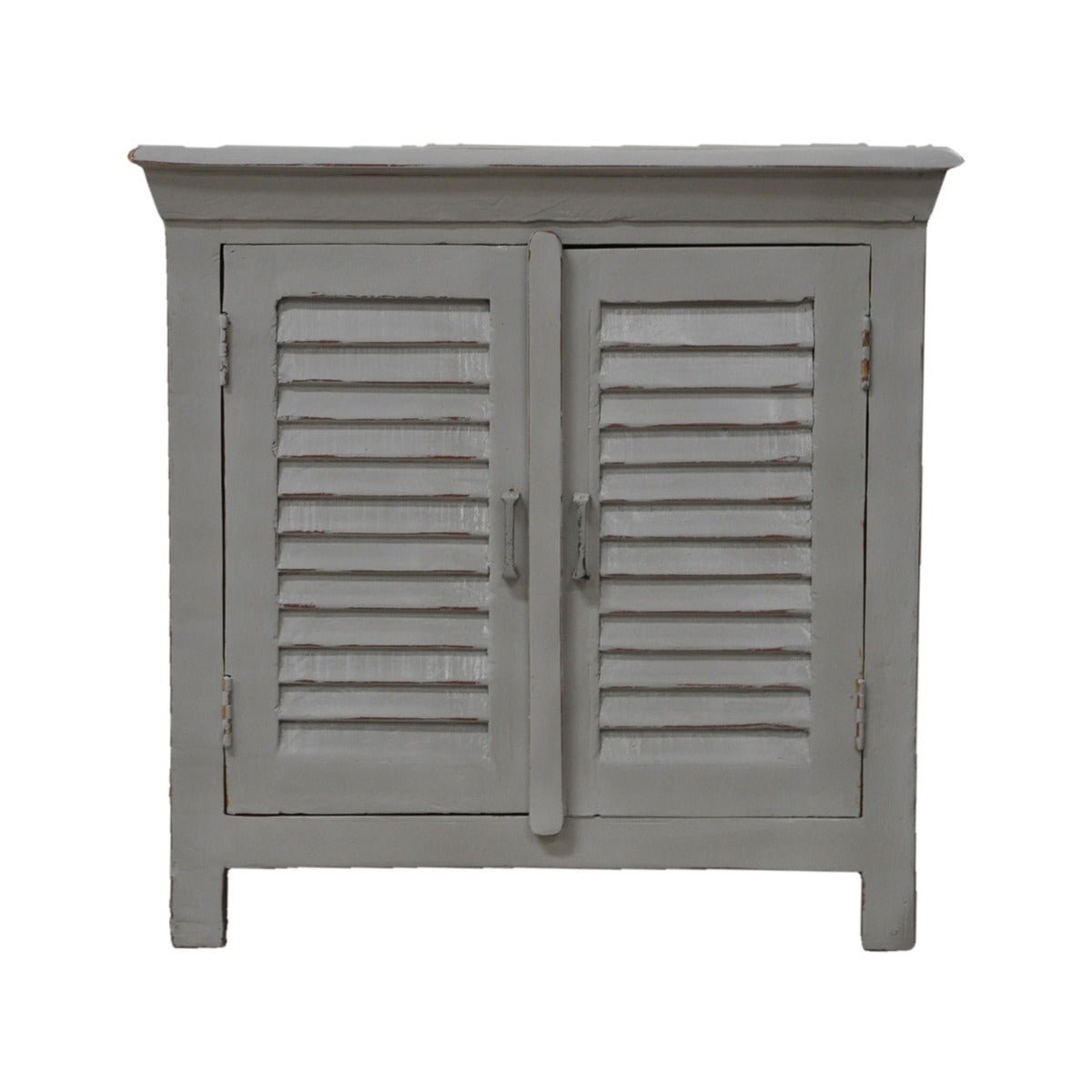 SHUTTER SIDEBOARD CABINET SMALL - Grey - 80 - 40 - 75 – handcrafted solid wood furniture