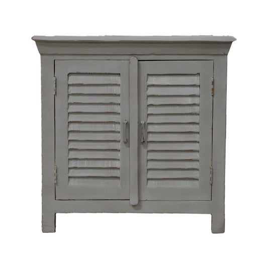 SHUTTER SIDEBOARD CABINET SMALL - Grey - 80 - 40 - 75 – handcrafted solid wood furniture