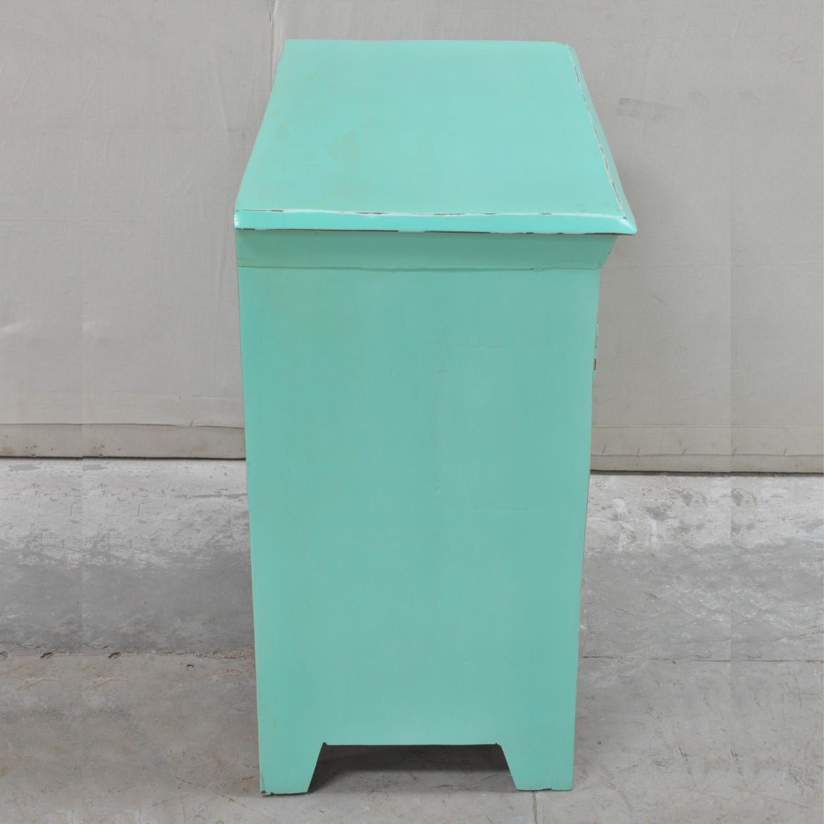 SHUTTER SIDEBOARD CABINET SMALL - Turquoise - 80 - 40 - 75 – handcrafted solid wood furniture