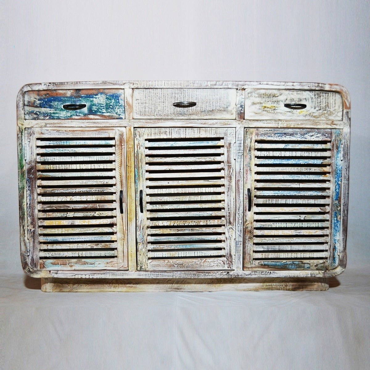 Slavage Sideboard Buffet Hutch Table with 3 Doors – handcrafted solid wood furniture