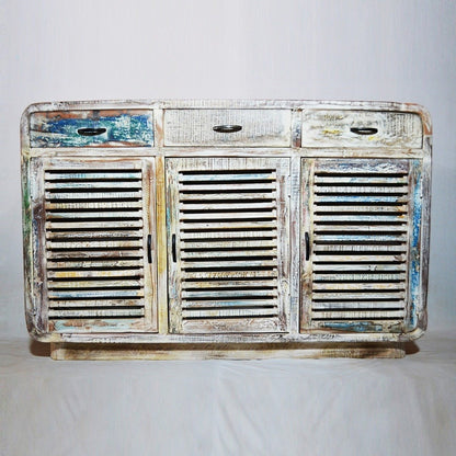 Slavage Sideboard Buffet Hutch Table with 3 Doors – handcrafted solid wood furniture