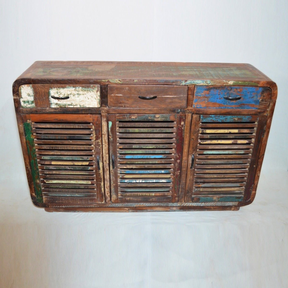 Slavage Sideboard Buffet Hutch Table with 3 Doors – handcrafted solid wood furniture