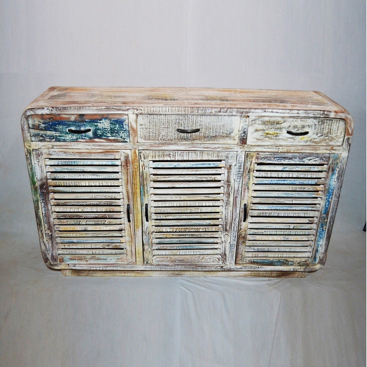 Slavage Sideboard Buffet Hutch Table with 3 Doors – handcrafted solid wood furniture