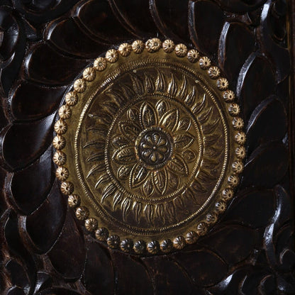 Small Antique Brass Decor Sideboard/Cabinet – handcrafted solid wood furniture