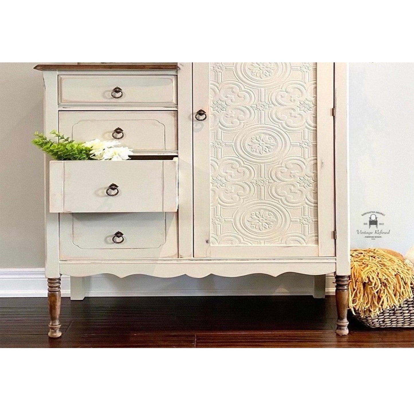 SUZI Solid Mango Wood Hand Carved Antique Armoire – handcrafted solid wood furniture