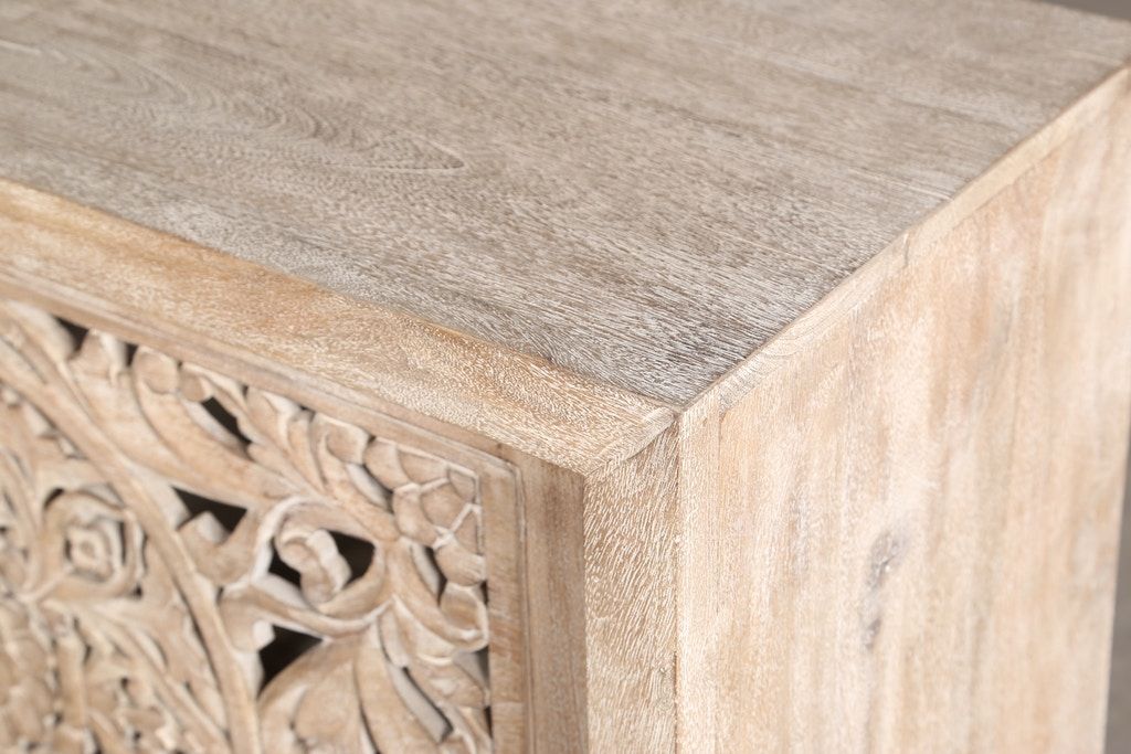 TUBLI 68" Hand Carved TV Console – handcrafted solid wood furniture