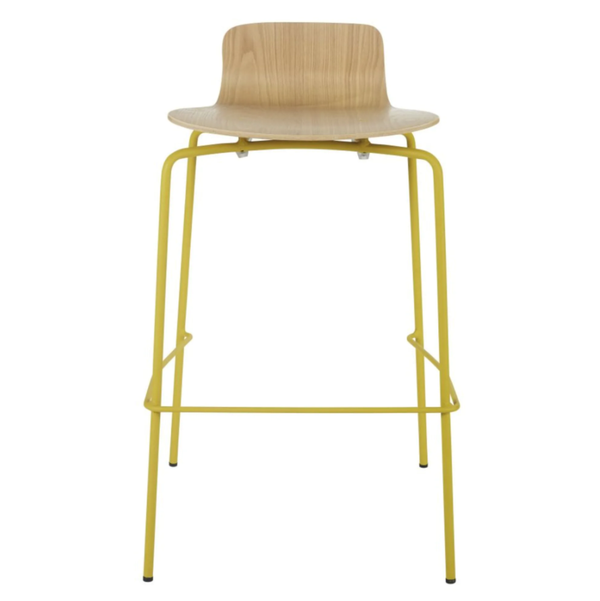 Abra Professional Yellow and Faux Ash Bar Chair