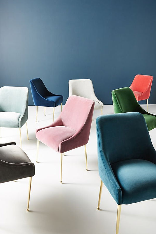 Velvet Elowen Dining Chair without Arm Rest – handcrafted solid wood furniture