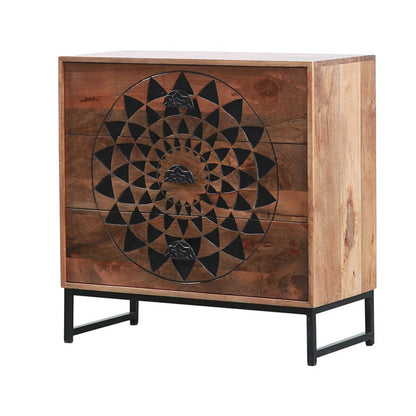 Hermosa Rustic Solid Wood Contemporary 3-Drawer Dresser