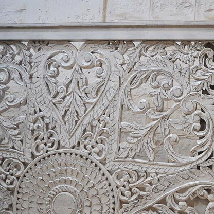 Victorian Hand Carved Wooden Kerri Bed Frame King/ Queen – handcrafted solid wood furniture