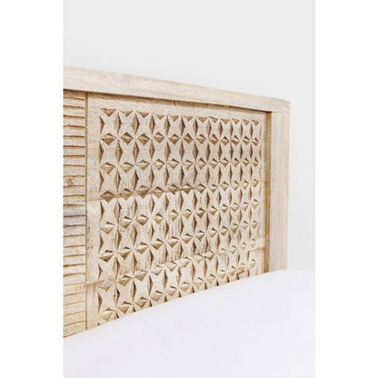 Vivid Sahara Contemporary Mango Wood Bed – handcrafted solid wood furniture