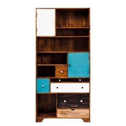 Vivid Solid Wood Contemporary Modern Bookshelf – handcrafted solid wood furniture