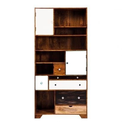 Vivid Solid Wood Contemporary Modern Bookshelf – handcrafted solid wood furniture