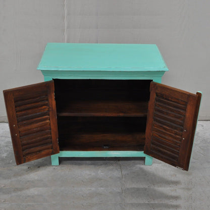 Wooden Sideboard, Kitchen Cabinet with Shutter Sliding Doors – handcrafted solid wood furniture